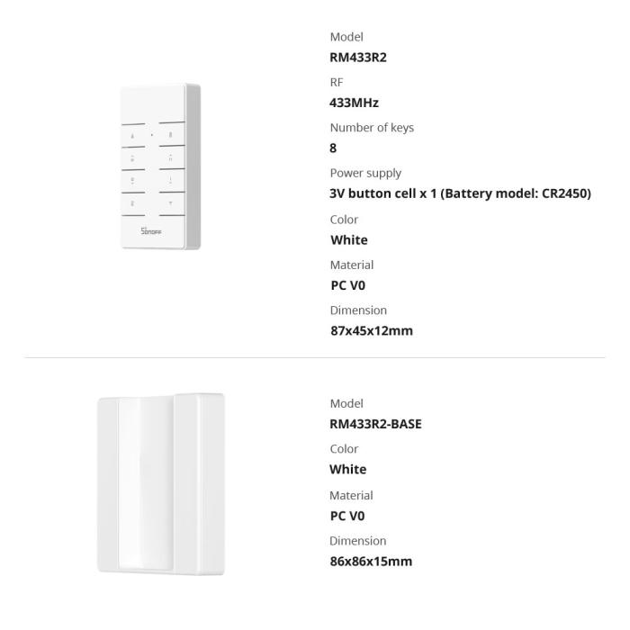 Sonoff RM433-BASE Sonoff RM433-BASE