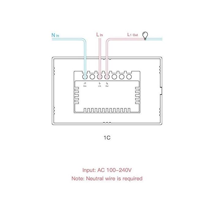 Sonoff T0US 1C 3C pulsantiera smart Sonoff T0US 1C 3C pulsantiera smart