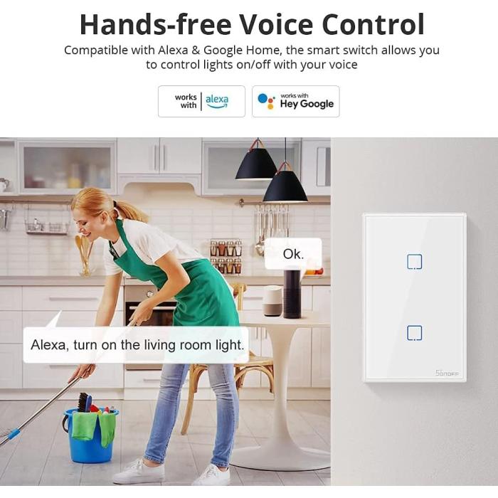 Sonoff T0US 1C 3C pulsantiera smart Sonoff T0US 1C 3C pulsantiera smart