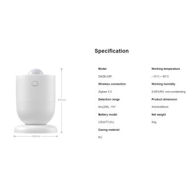 Sonoff SNZB 03P Sensore di movimento wireless direzionale Sonoff SNZB 03P Sensore di movimento wireless direzionale
