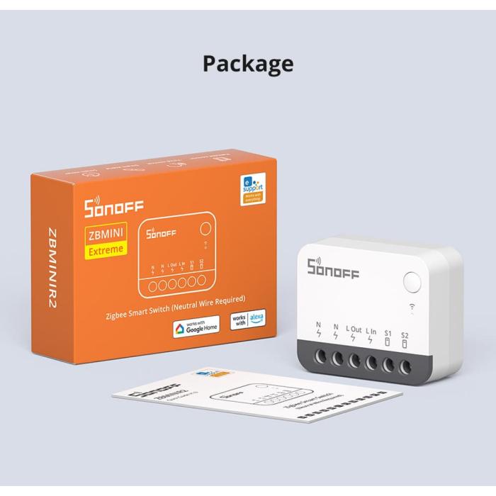 Sonoff ZB Mini R2 smart switch 2 vie Zigbee ZBMINIR2