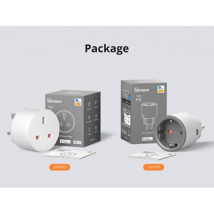 Sonoff S60 TPF presa smart wifi remoto