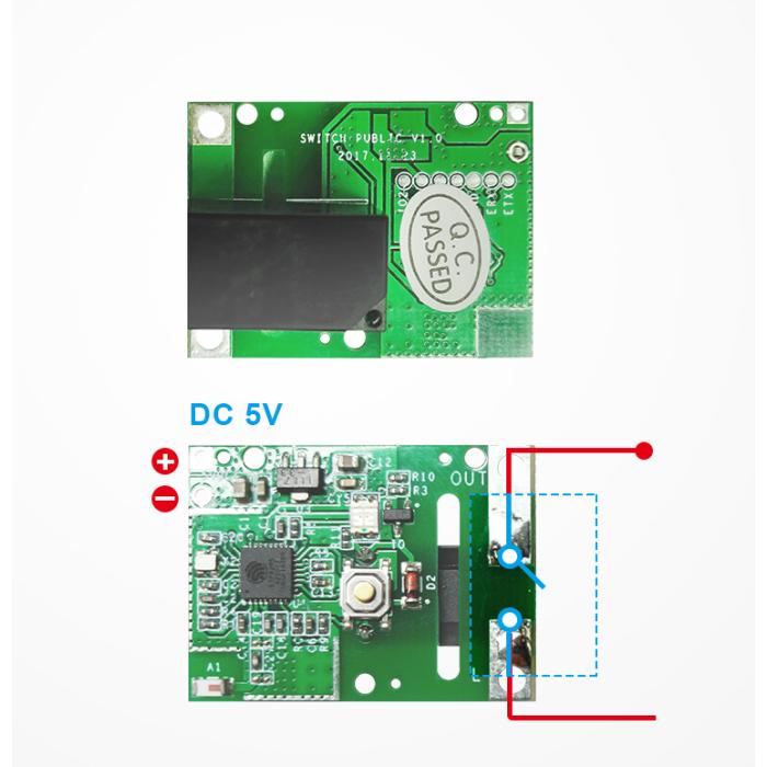 Sonoff RE5V1C 5V Wifi Inching Selflock modulo Relay relè cancelli portoni