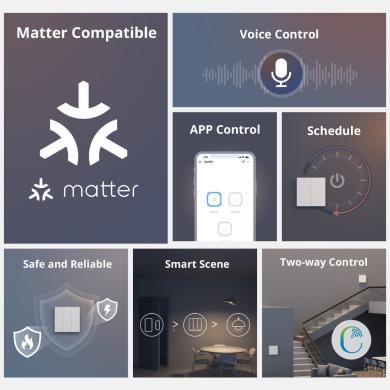 Sonoff M5 Matter interruttore smart parete Sonoff M5 Matter interruttore smart parete