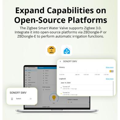 Sonoff SWV Smart Water Valve controllo irrigazione giardino smart Sonoff SWV Smart Water Valve controllo irrigazione giardino smart