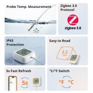 Sonoff SNZB-02LD termometro smart lcd con sensore sonda IP65 Zigbee