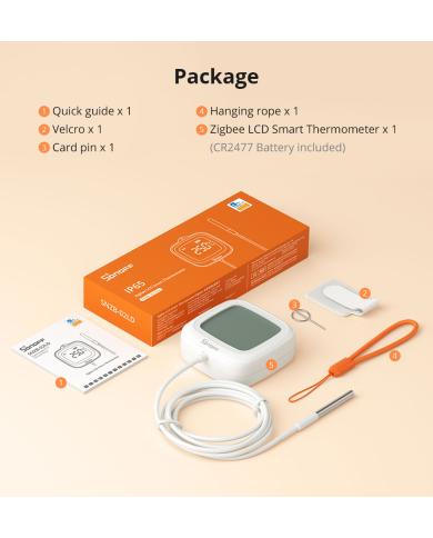 Sonoff SNZB-02LD termometro smart lcd con sensore sonda IP65 Zigbee Sonoff SNZB-02LD termometro smart lcd con sensore sonda IP65 Zigbee