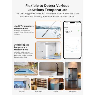 Sonoff SNZB-02LD termometro smart lcd con sensore sonda IP65 Zigbee Sonoff SNZB-02LD termometro smart lcd con sensore sonda IP65 Zigbee