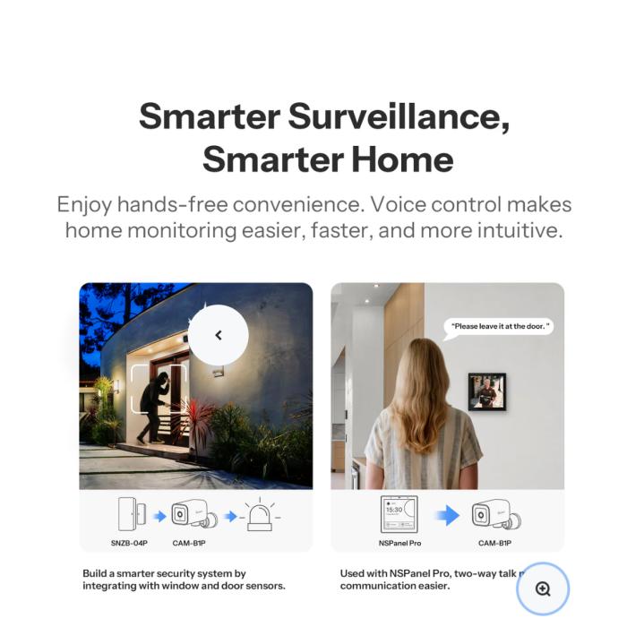 SONOFF CAM Telecamera di Sicurezza Intelligente da Esterno CAM-B1P