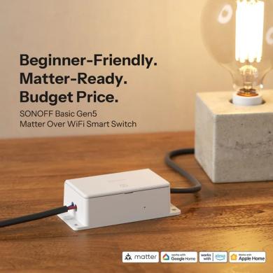 Sonoff BASIC-1GS Smart Switch 10A WiFi Compatibile Matter