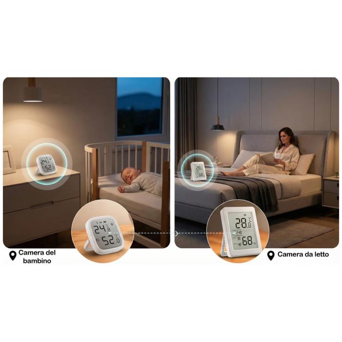 SONOFF AirGuard TH 3.6'' LCD Zigbee Sensore di temperatura e umidità SNZB-02DR2