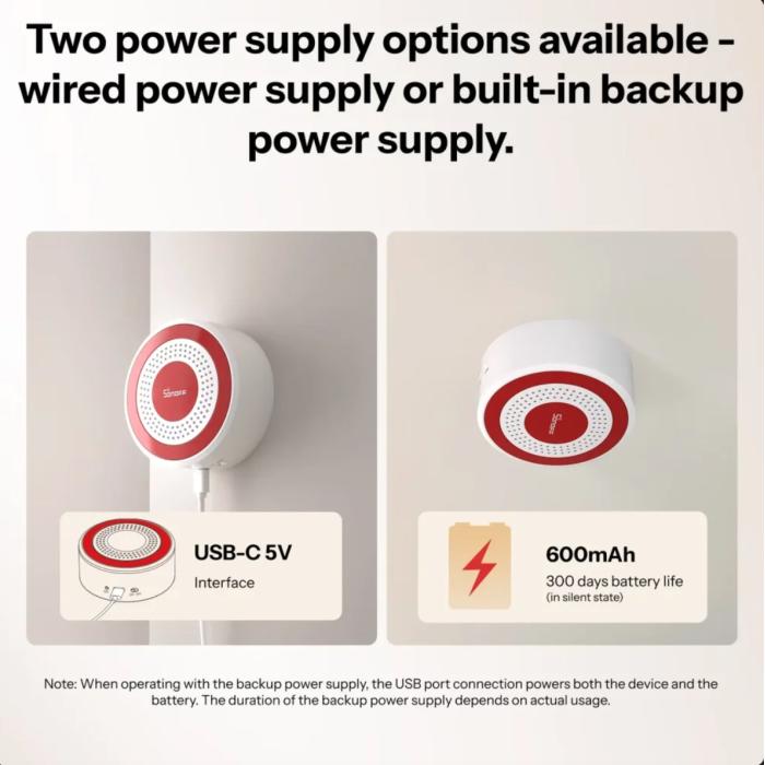 SONOFF Zigbee SenseGuard Sirena da Interno | SNZB-09P