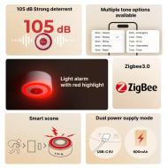 SONOFF Zigbee SenseGuard Sirena da Interno | SNZB-09P